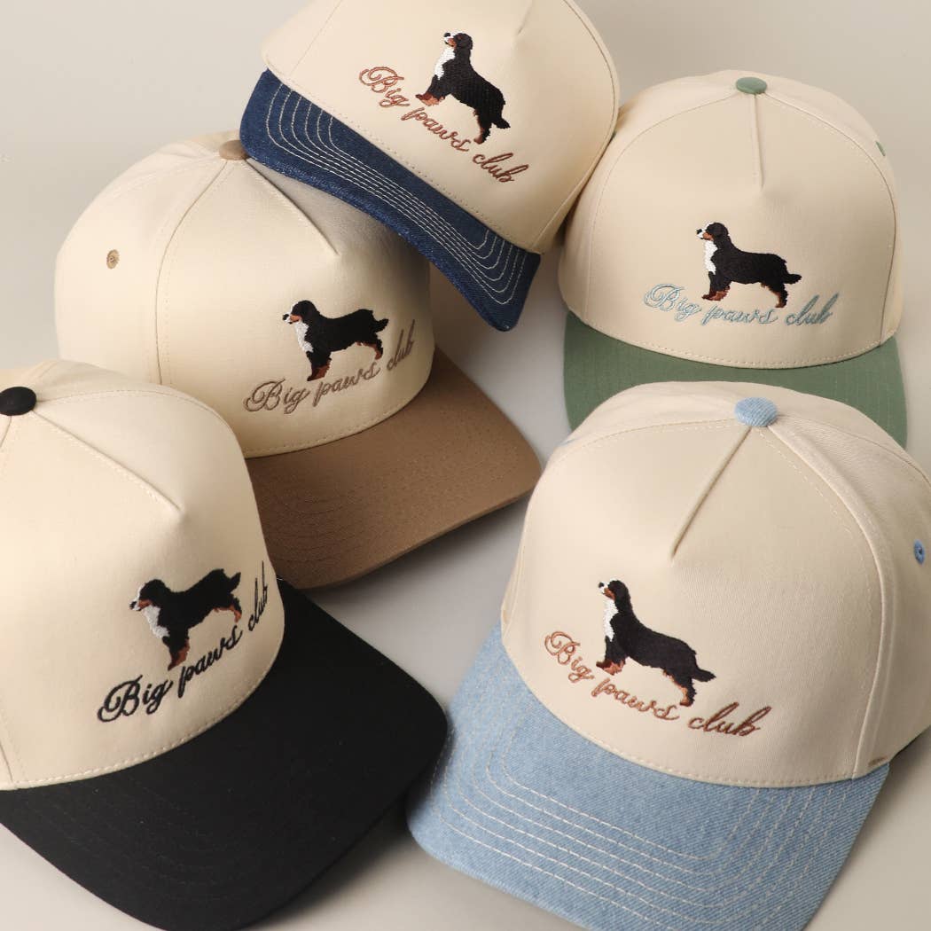 Big Paws Club-Bernese Mountain Embroidery Two-Tone Trucker H