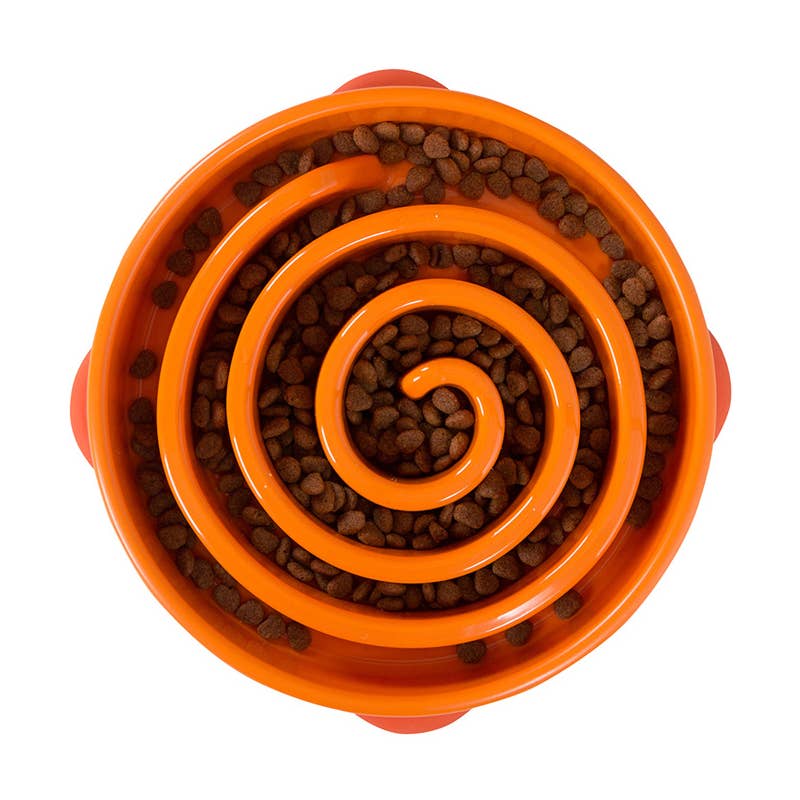 Outward Hound Fun Feeder Slo Bowl Orange Small
